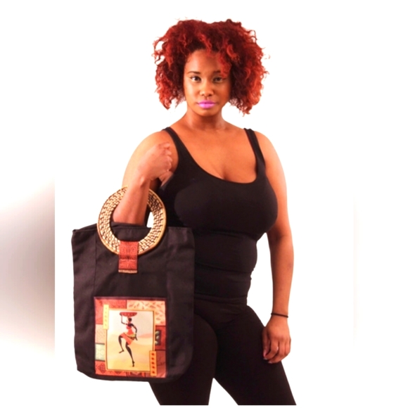 1PC Beautiful Afrocentric Deluxe Tote Bag - Picture 7 of 15